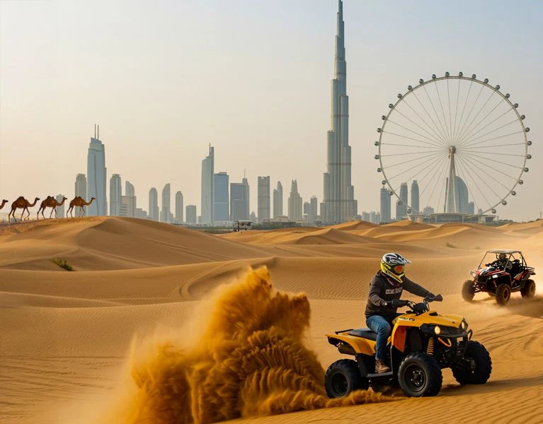Quad biking and dune buggy adventure in Dubai desert